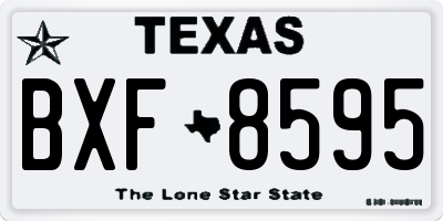 TX license plate BXF8595