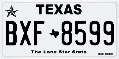 TX license plate BXF8599