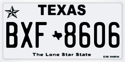TX license plate BXF8606