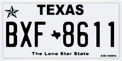 TX license plate BXF8611