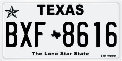 TX license plate BXF8616