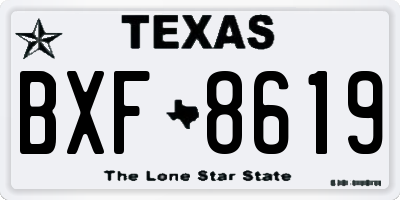 TX license plate BXF8619