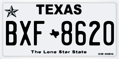 TX license plate BXF8620