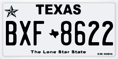 TX license plate BXF8622