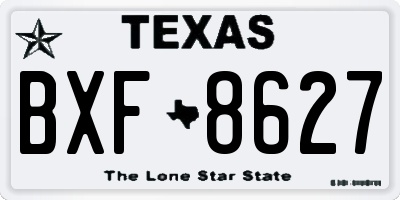 TX license plate BXF8627