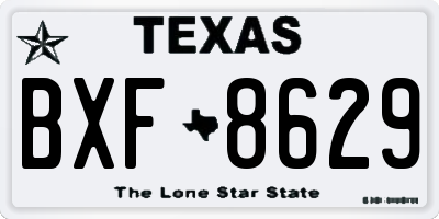 TX license plate BXF8629