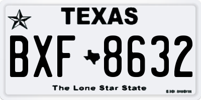 TX license plate BXF8632