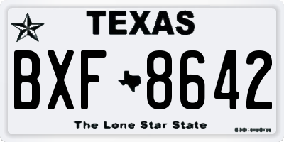 TX license plate BXF8642