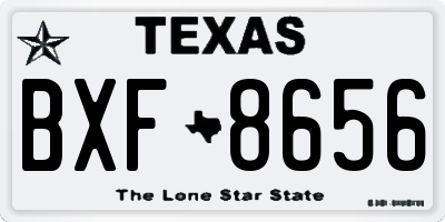 TX license plate BXF8656