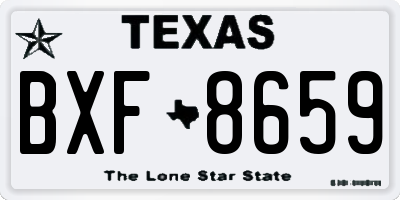 TX license plate BXF8659