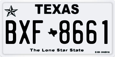 TX license plate BXF8661