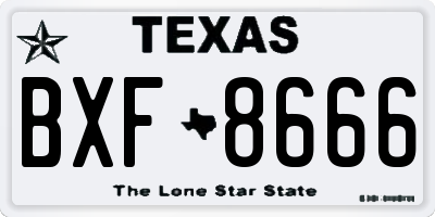 TX license plate BXF8666