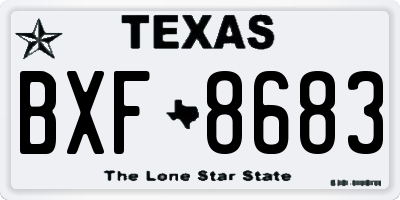 TX license plate BXF8683