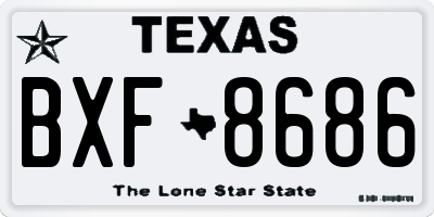 TX license plate BXF8686