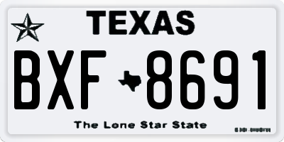 TX license plate BXF8691