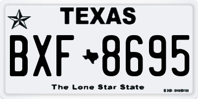 TX license plate BXF8695