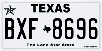 TX license plate BXF8696