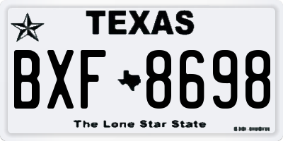TX license plate BXF8698