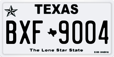 TX license plate BXF9004