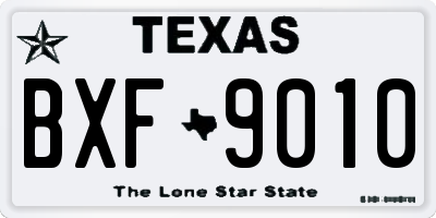 TX license plate BXF9010