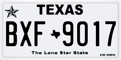 TX license plate BXF9017