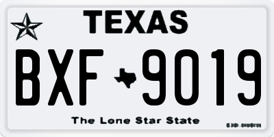 TX license plate BXF9019