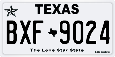 TX license plate BXF9024
