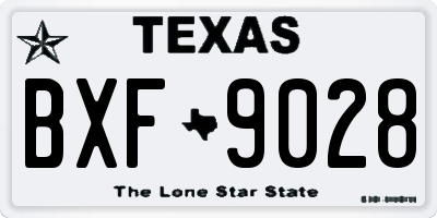 TX license plate BXF9028
