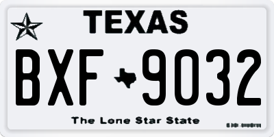 TX license plate BXF9032