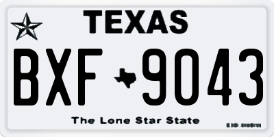 TX license plate BXF9043