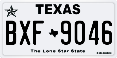 TX license plate BXF9046