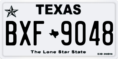 TX license plate BXF9048