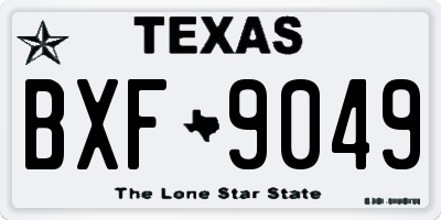 TX license plate BXF9049