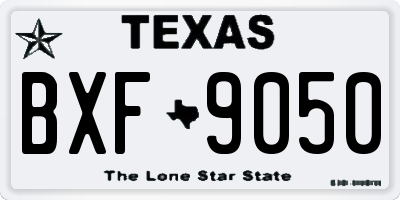 TX license plate BXF9050