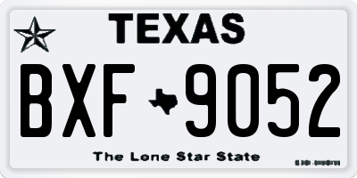 TX license plate BXF9052