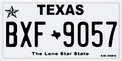 TX license plate BXF9057