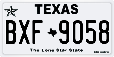 TX license plate BXF9058