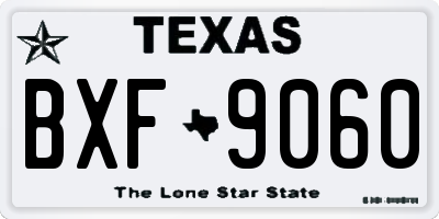 TX license plate BXF9060