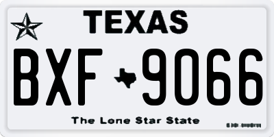 TX license plate BXF9066