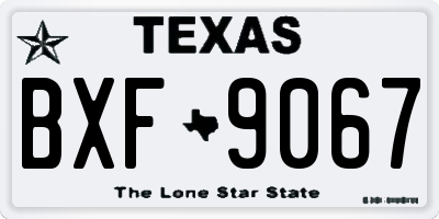 TX license plate BXF9067