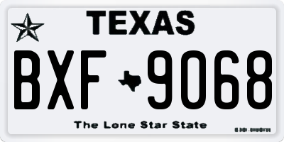 TX license plate BXF9068