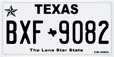 TX license plate BXF9082