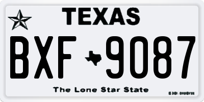 TX license plate BXF9087