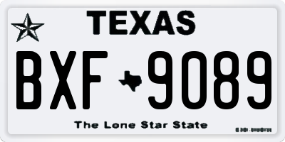 TX license plate BXF9089