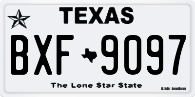 TX license plate BXF9097