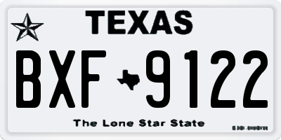TX license plate BXF9122