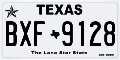 TX license plate BXF9128
