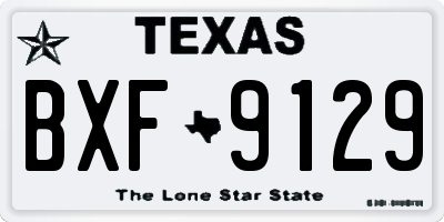 TX license plate BXF9129