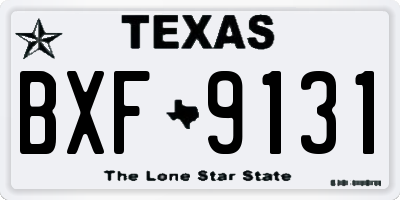 TX license plate BXF9131