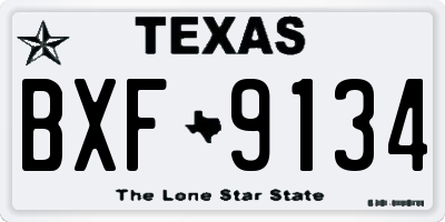 TX license plate BXF9134